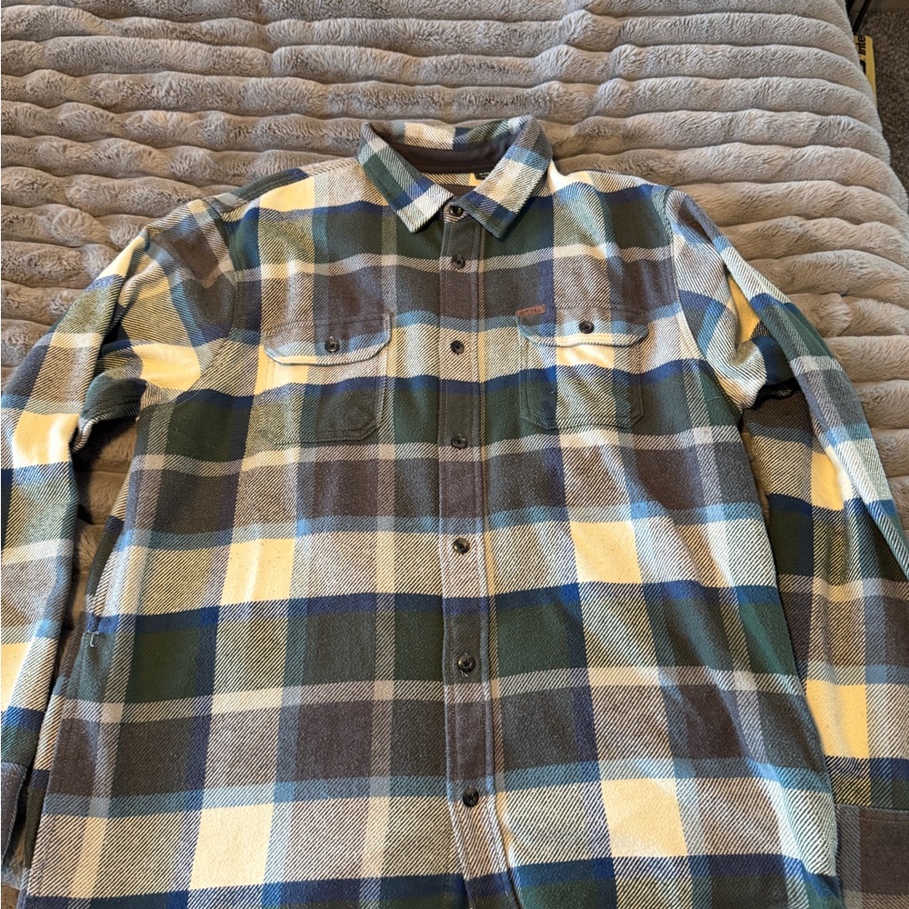Orvis Multicolor Plaid Shacket Button-Down Shirt
